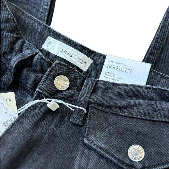 Mango MNG 328 Carmela Black Bootcut Jeans 1 XXS NWT - Picture 6 of 7